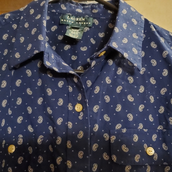 Womens Ralph Lauren paisley print button down shirt, - Picture 9 of 12